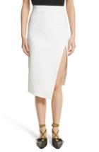 Women's Off-white Front Slit Longette Skirt
