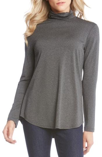 Women's Karen Kane Turtleneck Swing Top - Grey