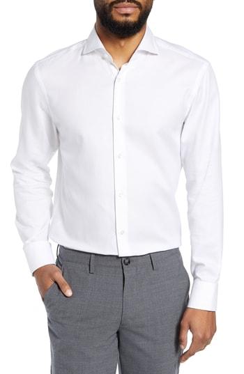 Men's Boss Sharp Fit Dress Shirt R - White