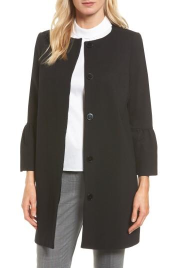Women's Charles Gray London Trumpet Sleeve Coat - Black