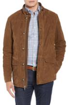 Men's Peter Millar Glenwood Leather Jacket - Brown