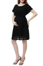 Women's Kimi And Kai Alison Lace Trim Maternity Dress - Grey