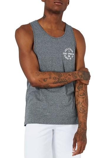 Men's Topman Cote D'azur Graphic Tank - Grey