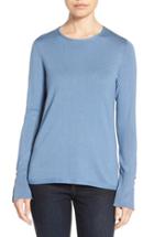 Women's Emerson Rose Cuff Detail Silk Blend Crewneck Sweater