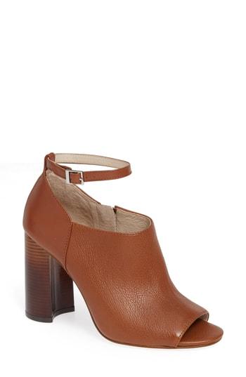 Women's Louise Et Cie Keran Peep Toe Bootie .5 M - Brown
