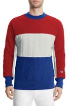 Men's Champion Quilted Colorblock Sweatshirt, Size - Burgundy