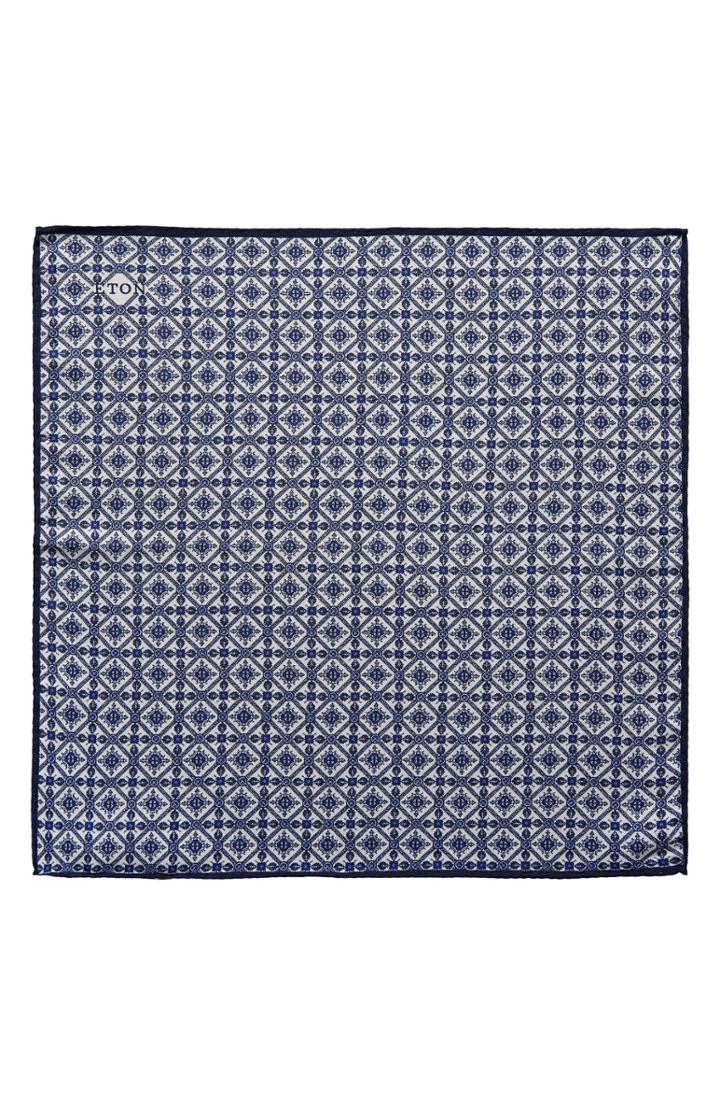 Men's Eton Tile Pocket Silk Pocket Square