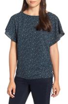 Women's Michael Michael Kors Space Dye Tweed Top - Black