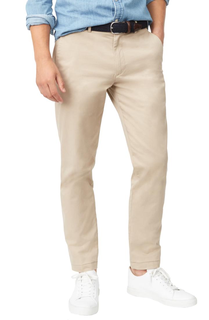 Men's Club Monaco Connor Trim Fit Stretch Cotton Chino Pants X 30 - Beige