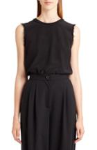 Women's Dolce & Gabbana Crepe De Chine Top Us / 40 It - Black