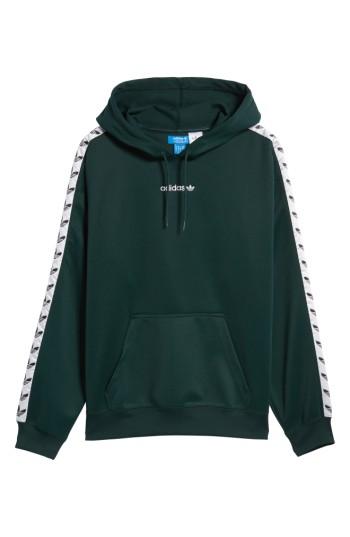 Men's Adidas Originals Tnt Logo Tape Pullover Hoodie - Green | LookMazing