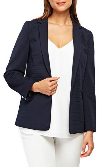 Women's Wallis Ribbed Ponte Turnback Jacket Us / 8 Uk - Blue