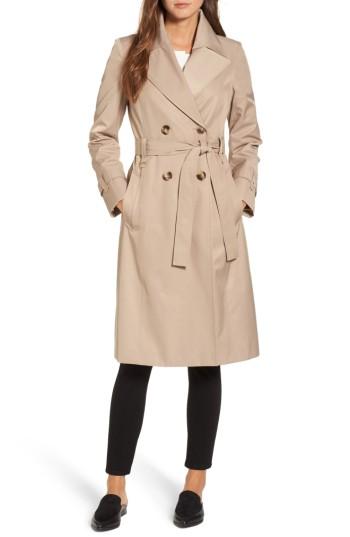 Women's Via Spiga Double Breasted Trench Coat