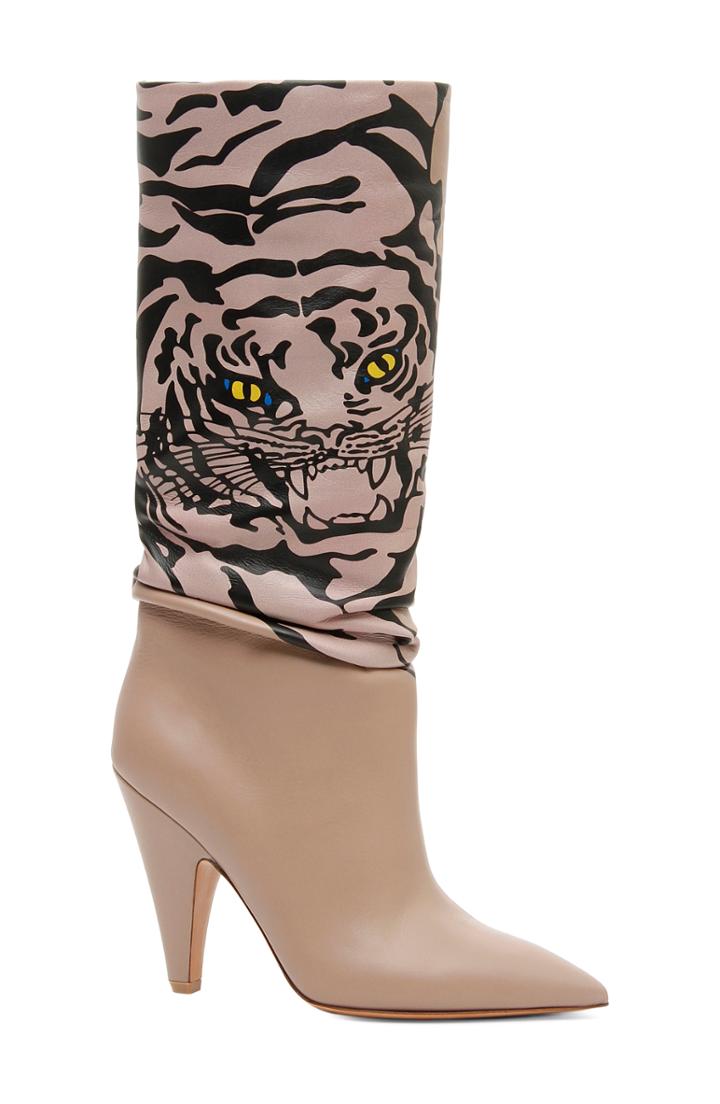 Women's Valentino Garavani Tiger Slouch Boot Us / 37eu - Beige