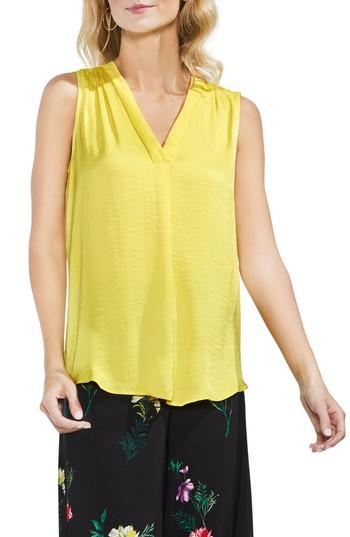 Women's Vince Camuto Rumpled Satin Blouse - Yellow