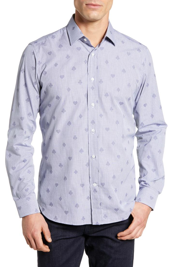 Men's Robert Graham Suits Sport Shirt - Blue