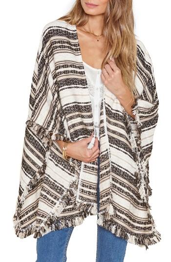 Women's Amuse Society Maricopa Poncho - Black