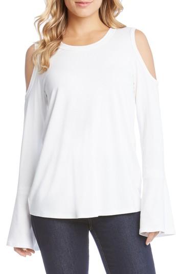 Women's Karen Kane Cold Shoulder Bell Sleeve Top - Ivory