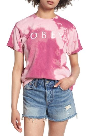 Women's Obey Novel Tie Dye Tee - Purple
