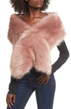 Women's Sole Society Oversize Faux Fur Wrap, Size - Pink