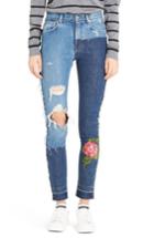 Women's Dolce & Gabbana Embellished Patchwork Skinny Jeans Us / 44 It - Blue