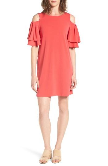 Women's Halogen Cold Shoulder Shift Dress - Pink