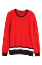 Men's Boss Pagino Slim Fit Colorblock Sweater - Red