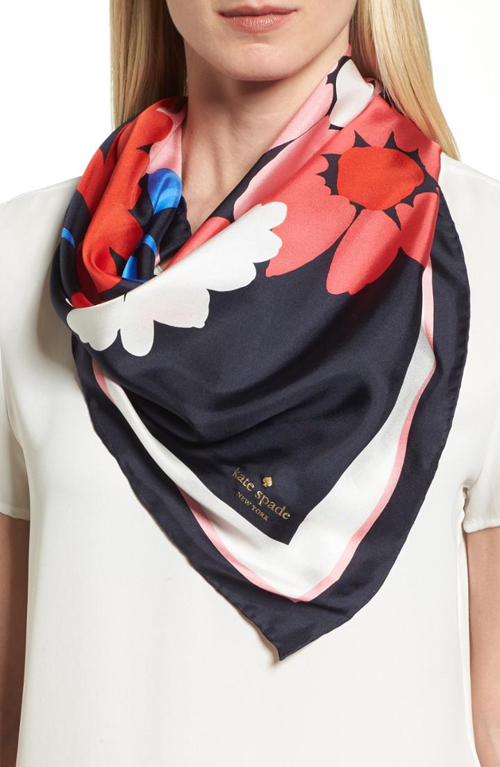 Women's Kate Spade New York Large Daisy Square Silk Scarf