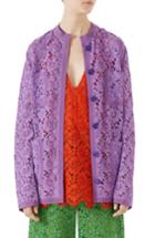 Women's Gucci Floral Lace Jacket Us / 38 It - Purple