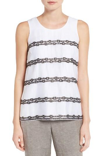 Women's Nic+zoe Squares Away Embroidered Tank