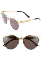 Women's Gucci 57mm Retro Sunglasses - Gold/ Grey