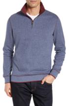 Men's Rober Graham Firth Classic Fit Quarter-zip Pullover, Size - Blue