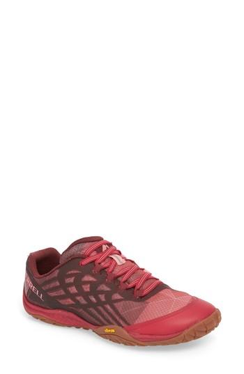 Women's Merrell Trail Glove 4 Sneaker M - Red