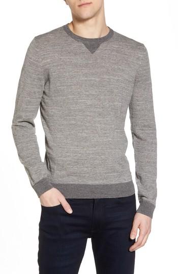 Men's Boss Pintor Slim Fit Fineline Stripe Sweater - Grey