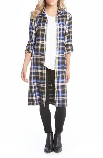 Women's Karen Kane Plaid Shirtdress - Blue