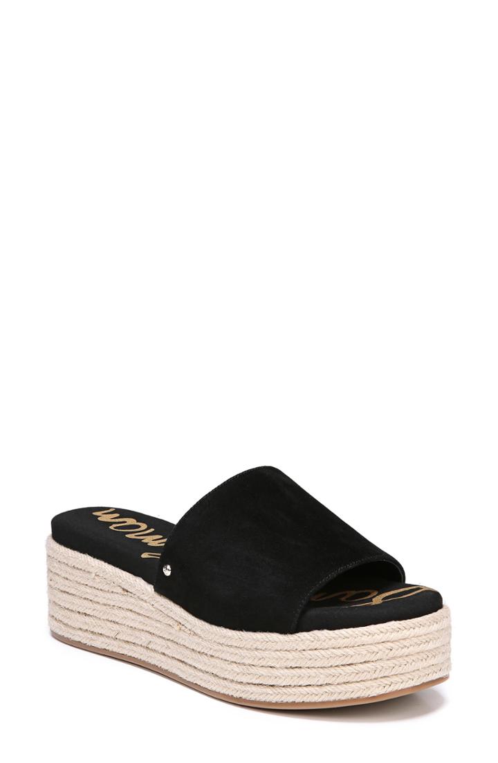 Women's Sam Edelman Weslee Platform Slide Sandal .5 M - Black