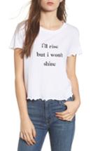 Women's Wildfox Rise & Shine Frilled Tee - White