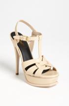 Women's Saint Laurent 'tribute' Sandal .5us / 38.5eu - Beige