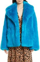 Women's Diane Von Furstenberg Faux Fur Jacket, Size - Blue