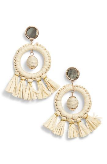 Women's Kitsch Shell & Straw Drop Earrings