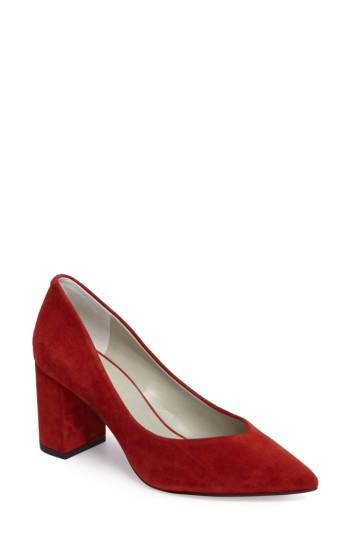 Women's 1.state Saffy Block Heel Pump .5 M - Red
