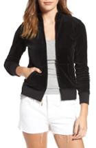 Women's Juicy Couture Fairfax Velour Track Jacket - Black