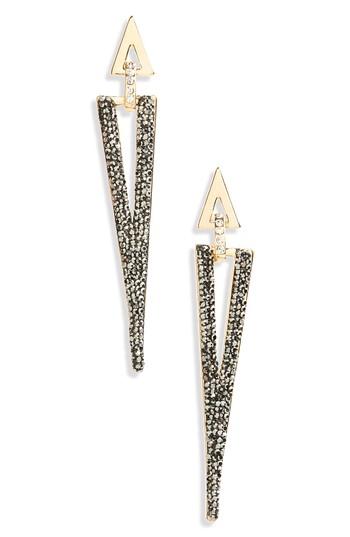 Women's Panacea Linear Luxe Triangle Earrings