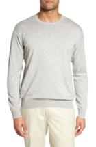Men's Peter Millar Crown Soft Cotton & Silk Sweater - Metallic