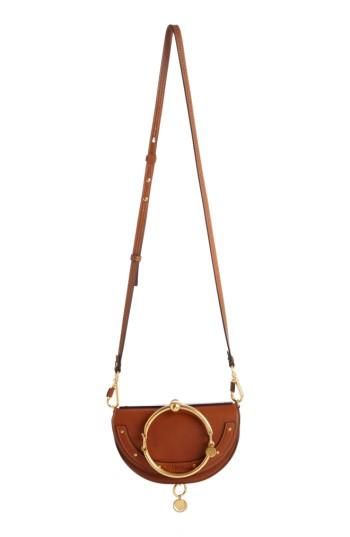 Chloe Small Nile Bracelet Calfskin Leather Minaudiere - Brown