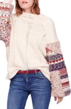 Women's Free People Mixed & Mended Sweater - Ivory