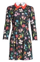 Women's Ted Baker London Hampton Embellished Collar Floral Dress