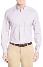 Men's David Donahue Regular Fit Plaid Sport Shirt - Purple