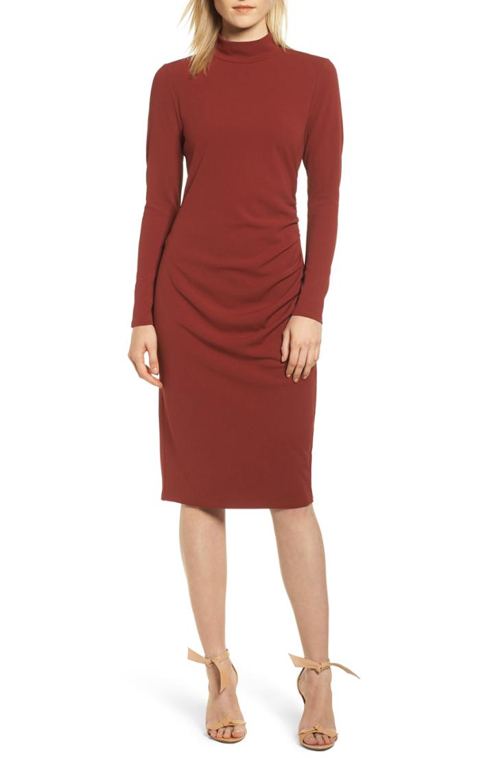 Women's Chelsea28 Mock Neck Body-con Dress - Red
