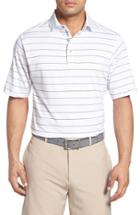 Men's Bobby Jones Xh2o Momentum Stripe Jersey Polo, Size - White